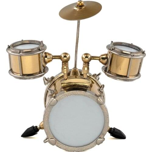 8cm Miniature Jazz Drum Kit Model Mini Musical Instrument Dollhouse ob11 Action figure Accessories bjd can not paly