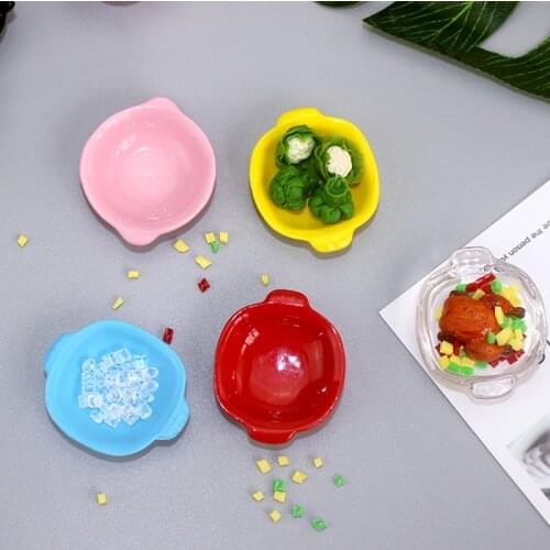 Candy Colors Miniature Dollhouse 1/12 Scale Dish Plate Kitchen Cooking Doll House Furniture Decoration Accessories