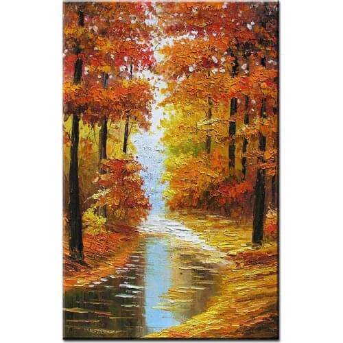NEW 100% hand-painted oil painting high quality wall landscape pictures for living room DM-15102621