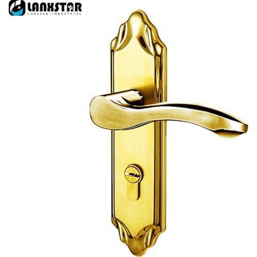 Genuine 304 Stainless Steel Interior Door Lock 50 Series Lockbody Livingroom Security Interior-door Handle Locks