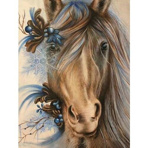 Beautiful horse drawings Diamond Painting Full Square DiamondPicture 5D Diy Mosaic Rhinestone Home Decoration New Year Gifts