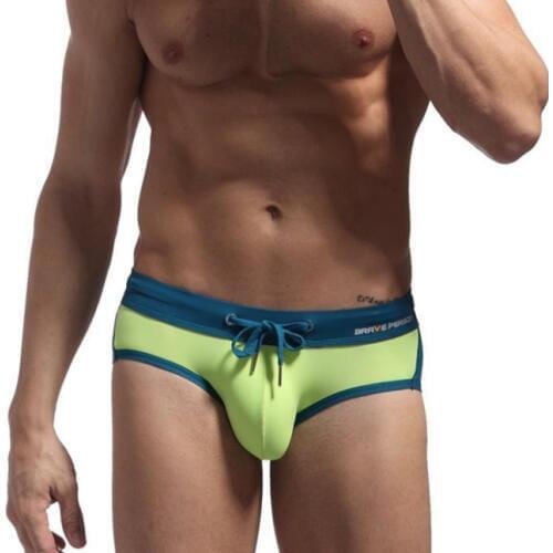 Sexy Mens Swimwear Briefs Swimsuit Super Soft Brave Person Brand Bulge Bikini New Wear For Man Beach Bathing Suits Clothing