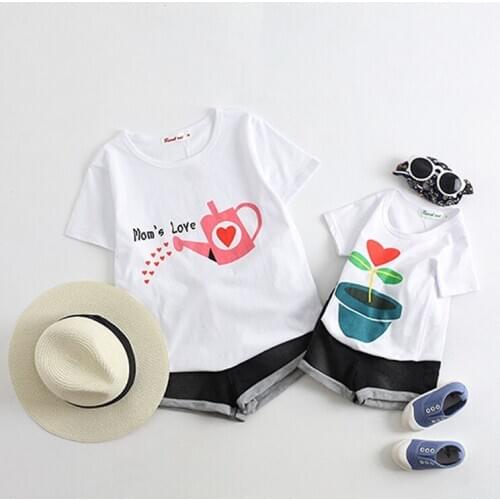 Family matching clothes summer style T shirt dad son mother daughter clothes family clothing girls clothes toddler kids clothes