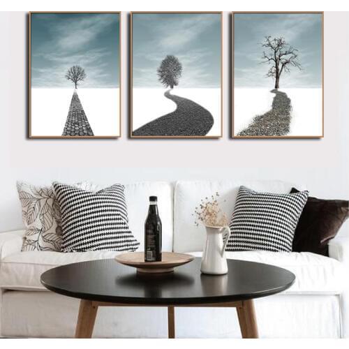 SVITY nordic poster Canvas Painting home decor art Prints Tall Trees Forest Natural Wall Pictures Living Room FA668