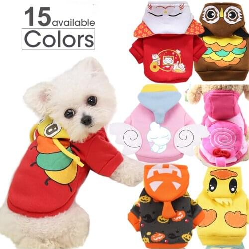 Warm Winter Dog Clothes HalloweenCat Costume Small Dog Coat Warm Puppy Clothes Soft Dog Hoodie Coat Pet Cosplay Clothing Outfit