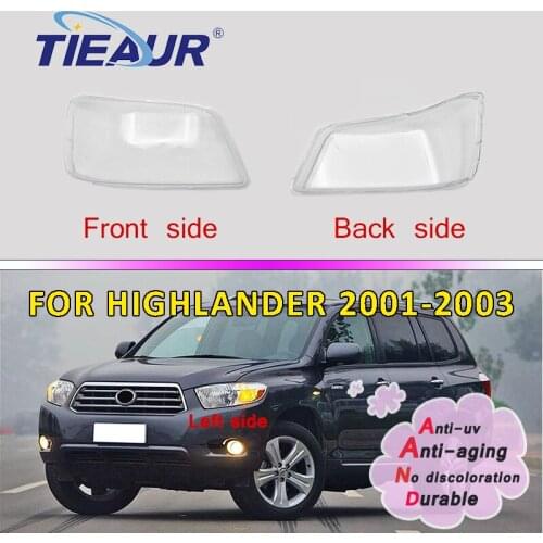 Headlamp Lens Cover for highlander 01-03 Auto car accessories Transparent Clear Shell Replacement