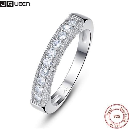 JQUEEN New Arrival Silver Color Finger Ring Authentic Luxury Jewelry For Women Wedding Bague Femme Statement Ring
