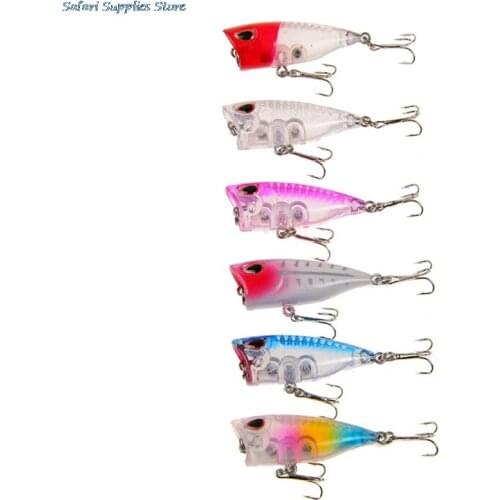 1 Pcs 4CM/3g 3d Eyes Bait Crankbait Wobblers Tackle Isca Popper Mini Popper Fishing Lures