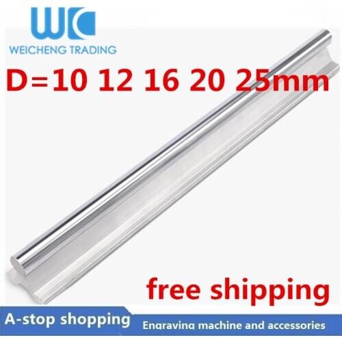1pc Linear Guide Rail SBR10 SBR12 SBR16 SBR20/25 100-1150mm Fully Supported Linear Rail Shaft Rod For CNC Parts D10/12/16/20mm