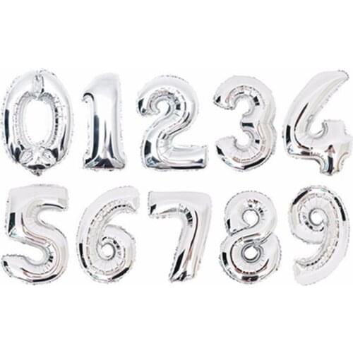 1 Pcs 16 32Inch Happy Birthday Party Wedding Number Balloon Blue Red Pink Number Aluminium Foil Balloons Baby Shower