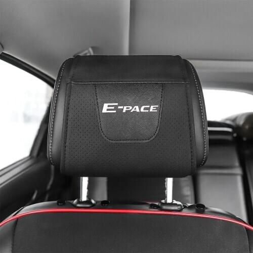 1pc Pu Leather Car Headrest Protector Case Car Headrest Cover For Jaguar E-pace Epace