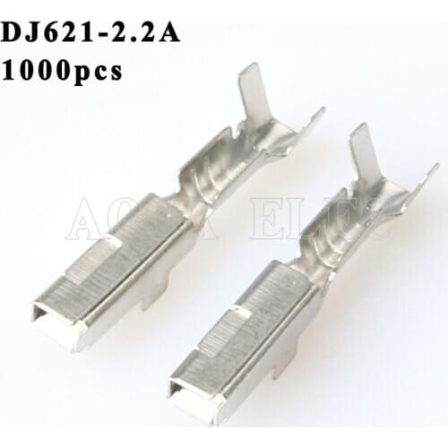 1000PCS terminal Male female wire connector Plugs socket Fuse box Wire harness Soft Jacket DJ621-2.2A car terminal plug