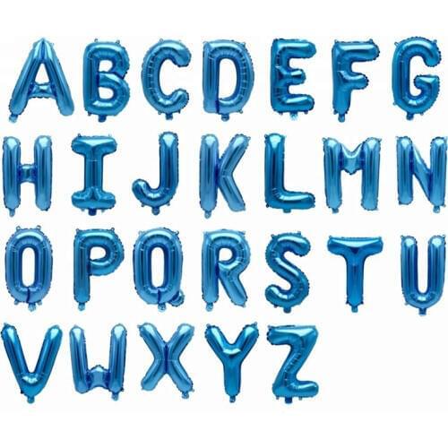 16inch Happy Birthday Balloons Blue Helium Foil Letter Ballons Birthday Wedding Party Decoration Kid Toy Baby Shower Air Balloon