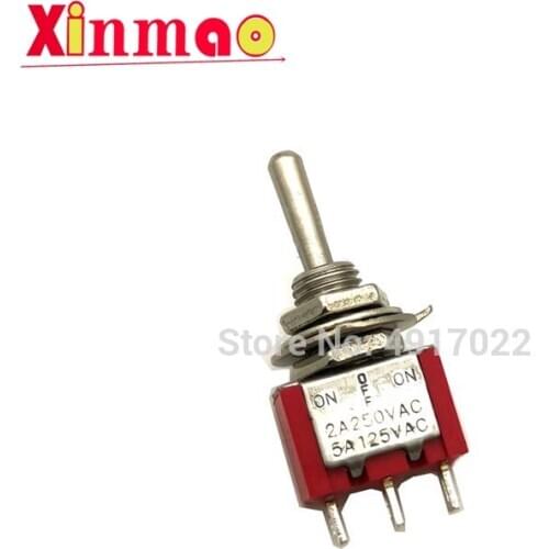 2/5Pcs 6MM Red Switch MTS-123 3 Pin SPDT ON/OFF/ON 3 Position Momentary Toggle Switch Car Dash New Hot