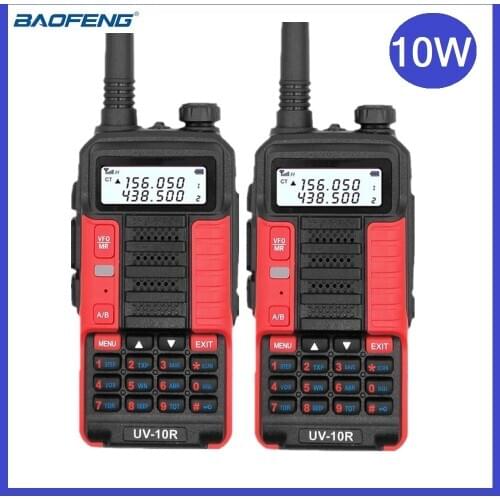 2PCS Baofeng UV-10R 10W Walkie Talkie VHF/UHF Dual Band Ham Radio Transceiver Updated UV-5R UV-9R CB Radio for Hunting 2020 New