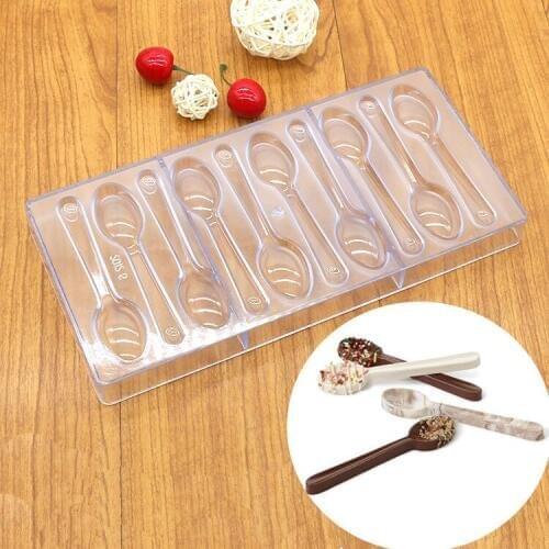 21 Even Spoon Polycarbonate Chocolate Mold 3D Fondant Cake Cady Mold DIY Kitchen Baking Pastry Tools