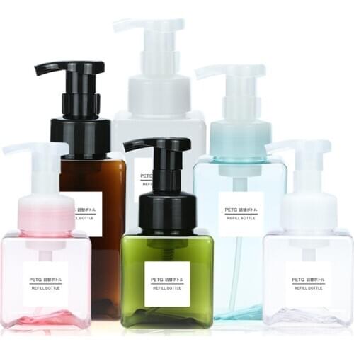 250ml Bathroom Kitchen Foam Soap Dispenser Portable Travel Shampoo Facial Cleanser Foaming Pump Refillable Bottle