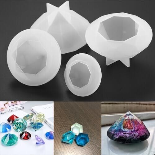 3 Size Diamond Crystal Epoxy Resin Mold For Craft Ornamentation Epoxy Resin Mold DIY Jewelry Making Findings Supplies Accessorie