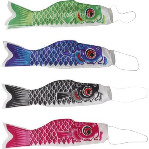 4x Koinobori Sock Satin Decoration Colorful Outdoor Kite Boat Gardens