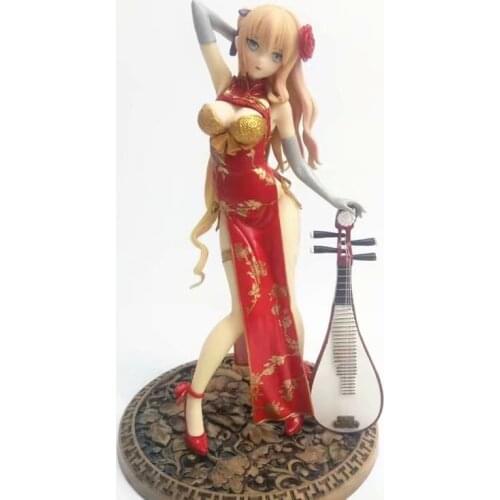 AlphaMax SKYTUBE Fantasy Golden Lotus Cheongsam Plum Golden Vase Bottle PVC Action Figure Anime Figure Toy Collectible Doll Gift