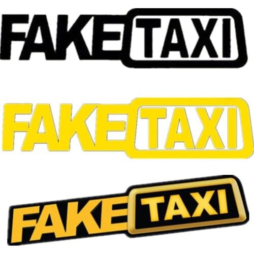 Car Sticker FAKE TAXI Reflective Car Sticker for volkswagen golf 4 ford focus Fiesta 3 toyota auris seat exeo bmw e46 audi A1 A2
