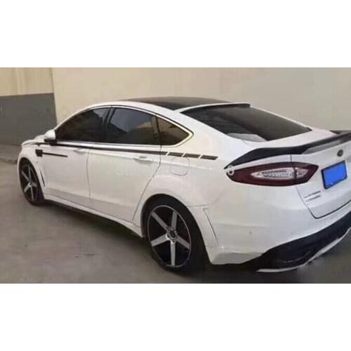 Car Styling ABS Plastic Unpainted Primer Color Rear Spoiler Trunk Boot Wing Lip Spoiler For Ford Mondeo 2013-2018