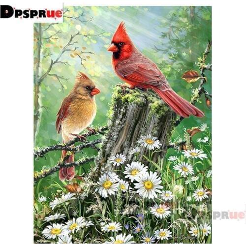 Dpsprue Full Square/Round Diamond Painting Kit Cross Stitch Animal Bird Flower Diamond 3D Embroidery DIY 5D Moasic Gift DP211