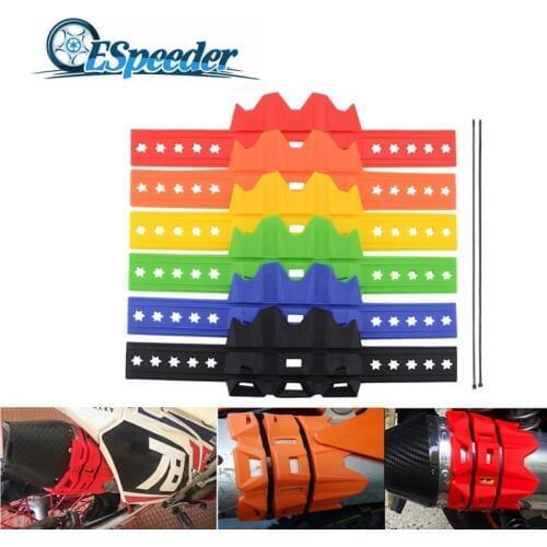 ESPEEDER Motorcycle Silencer Round Oval Exhaust Protector Can Cover For KTM EXC-F EXC SX-F 450 350 530 525 500