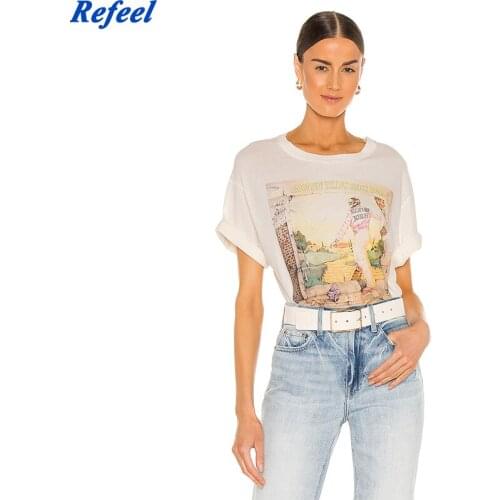 Elton John Goodbye Yellow Brick Road White Tees For Women Loose Summer Oversized Tshirts Ladies Chic Femme Vestidos