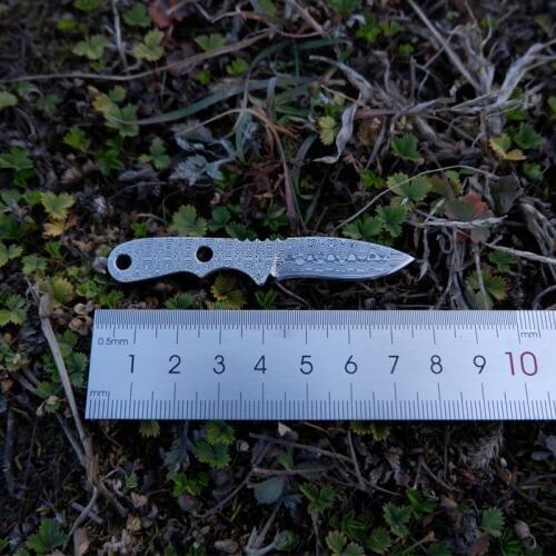 M390 Powder Steel Damascus Outdoor Survival Tool Mini Small Straight Knife Edc