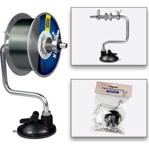 Fishing Line Winder Reel Spool Spooler System Suction Cup Fishing Reel Accessories Curved/Vertical Aluminum Fishing Line Spooler