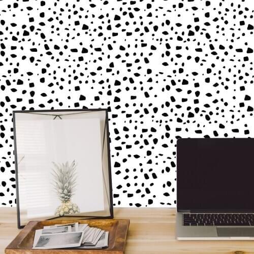 Terrazzo on White Modern Art Furniture Decal Wallpaper Living Room Adhesive Wall Paper Waterproof Wall Stickers for Cabinet Desk