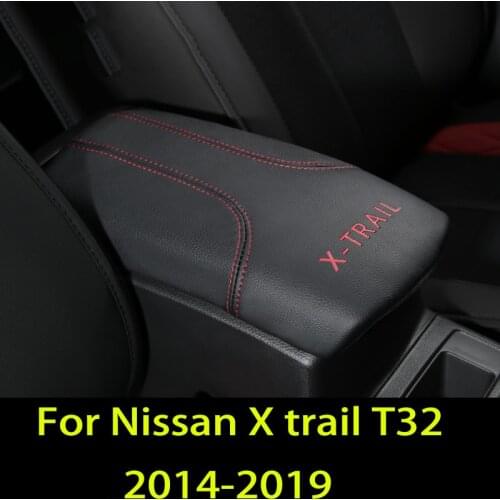 For Nissan X trail T32 X-trail 2014-2019 Central armrest box leather cover armrest box leather case car decoration supplies