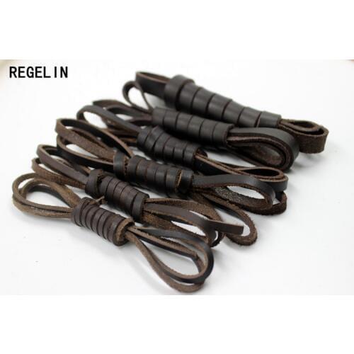 REGELIN Genuine Cow Leather Cord Fashion Jewelry Findings Brown Leathers 5meter/lot DIY Leather Product Bracelet Necklace Making