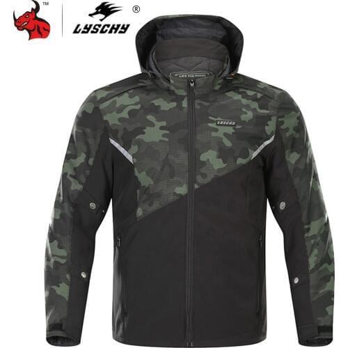 LYSCHY Motorcycle Jacket Men Waterproof Motocross Jacket Moto Suit Motorbike Riding Jacket Motorcycle Protection For 4 Season