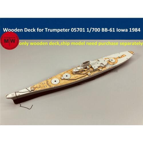 1/700 Scale Wooden Deck for Trumpeter 05701 US Battleship BB-61 Iowa 1984 Model Kits