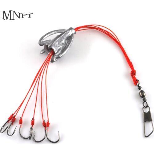 MNFT 6 Hooks New Fishing Hook Sets Tackle Explosion Hooks Feeder Spoon Hooks Size 6# 7# 8# 9# 10# 11# 12# 13