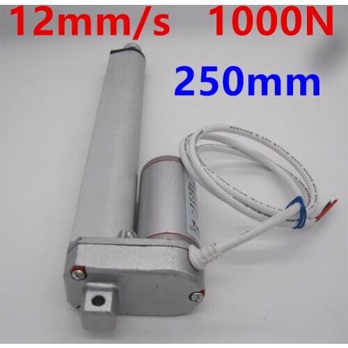 Multi-function Linear Actuator Motor direct-current 12V DC Heavy Duty 12mm/s 1000N 250MM stroke electric telescopic rod