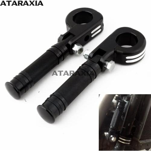 Motorcycle Pegs Highway Engine Crash Bar Guard Clamp Foot Peg Footrests Mount Rubber&CNC For Harley Chopper Bobber XL 883 1200