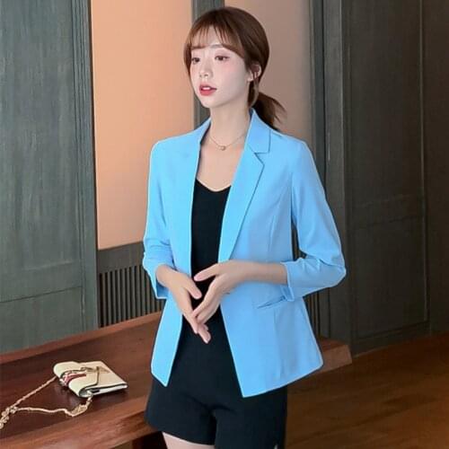 Formal Outerwear Women Blazers Jackets Spring Autumn Single Button Blazer Elegant Ladies Blazer Office Work Wear Female X1617RX