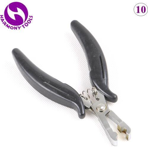 HARMONY 2 Pieces Black-handle U shape Hair Pliers Clamp for Making U tip Nail tip Hair Extensions (Style 10)