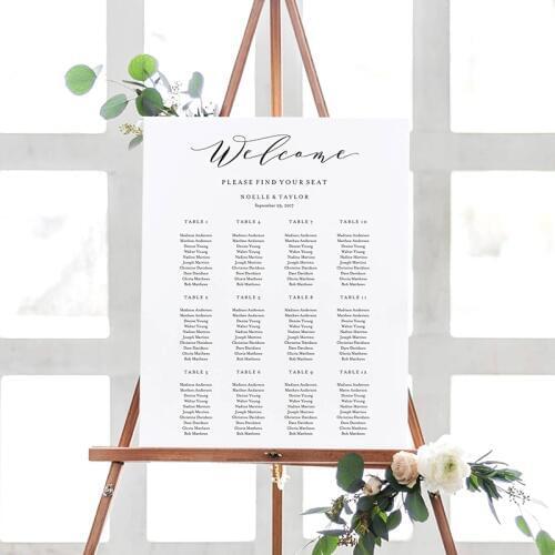 Custom Guest List Wedding Welcome Sign Canvas Welcome Signs for Wedding Signs Welcome Board for Guest