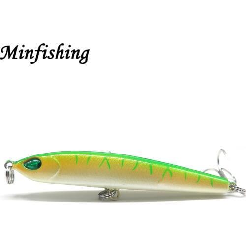 Minfishing Pencil Fishing Bait 80mm 9g Artificial Hard Bait Topwater Floating Fishing Wobblers Fishing Lure