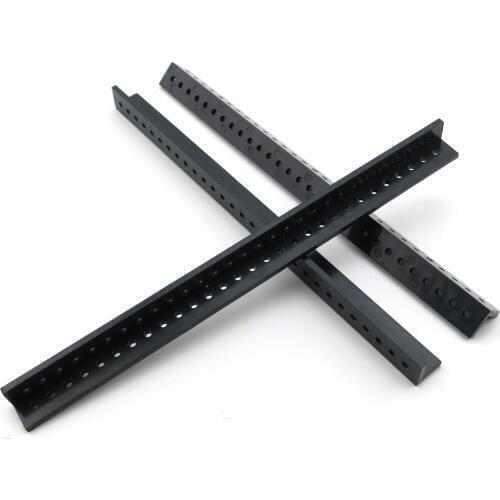 17189TW JMT 2Pcs Angle-Long Perforated Plastic Strip Profile Manual DIY / Axle Frame Bracket / Smart Car Robot Accessory