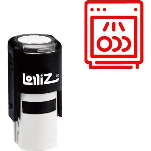 LolliZ Dishwasher Self-Inking Rubber Stamp - Modern Symbol Series