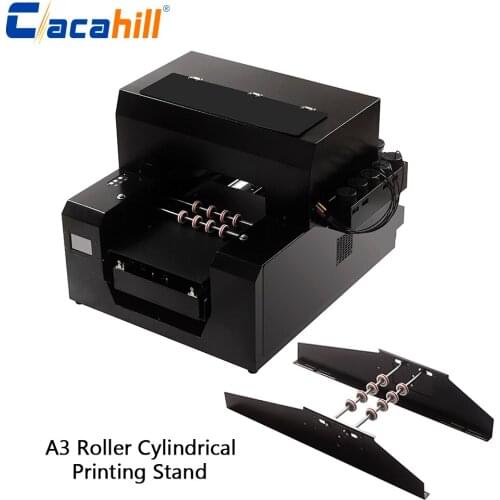 A3 roller cylinder printer 6-color inkjet type using Epson L1800 print head for beverage bottle/mobile phone case/card printing