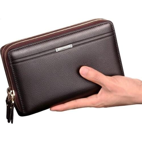 Luxury Brand Men Wallet Leather Purse Fashion Casual Long Business Male Clutch Wallets Mens handbags Mens clutch bag