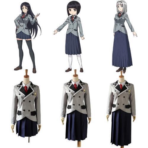 Shimoneta to Iu Gainen ga Sonzai Shinai Taikutsu na Sekai SOX Cosplay Kajo Ayame Anna Nishikinomiya School Uniforms Women Set