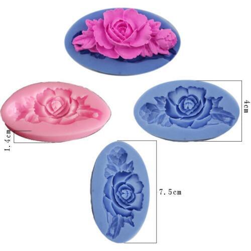 Silicone Rose Flower shape Cake Fondant Mold Chocolate Decorating Baking Mould Kitchen Accosseries DIY