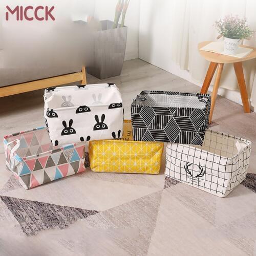 MICCK Folding Laundry Basket Storage Basket Kid Toys Clothing Storage Bucket Dirty Laundry Organizer Pouch Underwear Organizer